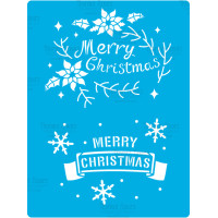 Трафарет багаторазовий, 15х20 см, Merry Christmas, №457