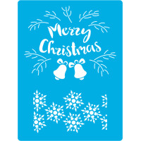 Трафарет багаторазовий, 15х20 см, Christmas snowflakes, №458