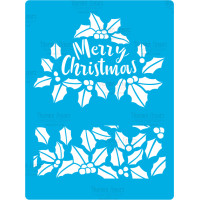 Трафарет багаторазовий, 15х20 см, Christmas holly, №459