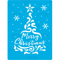 Трафарет многоразовый, 15х20 см, Christmas tree, №460
