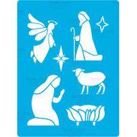 Трафарет многоразовый, 15х20 см, Рождение Иисуса 5 №465 Трафарет многоразовый, 15х20 см, Рождение Иисуса 5 №465