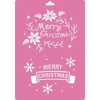 Трафарет многоразовый XL (21х30см), Merry Christmas 234