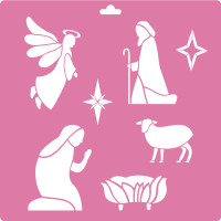 Трафарет багаторазовий XL (30х30см), Народження Ісуса, 243