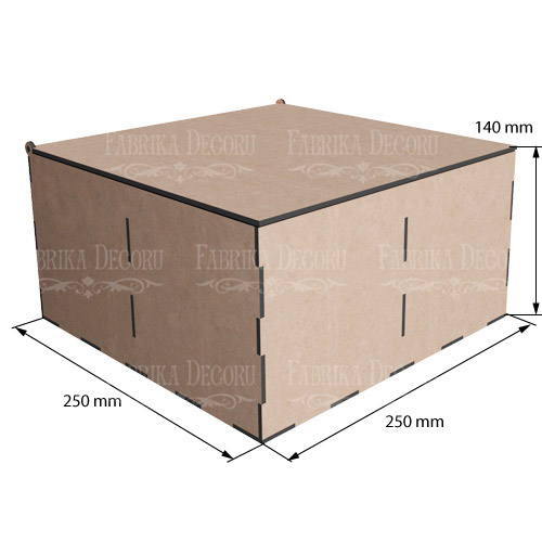 Подарункова коробка на 4 секції з відкидною кришкою, набір DIY №286, MDF Подарункова коробка на 4 секції з відкидною кришкою, набір DIY №286, MDF