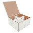 Подарункова Коробка на 4 секції з відкидною кришкою, Набір DIY 286, Білий