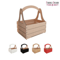 Подарочная корзинка для фруктов с верхней ручкой, 330х345х250 мм, Набор DIY 289, Белый