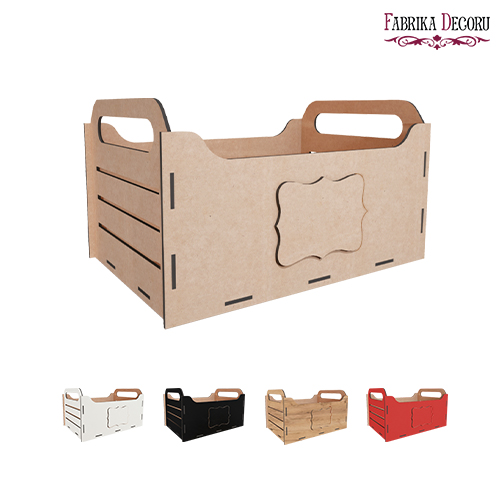 Подарочный ящик с боковыми ручками, 310х175х205 мм, Набор DIY 292, Черный