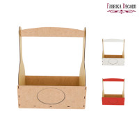 Корзинка для подарков, цветов и фруктов, 290х150х350 мм, Набор DIY 345, Красный