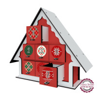 Мини Адвент Календарь Кроха на 7 дней, собранный, Красный-Белый, 24,5х30х8,6 см Мини Адвент Календарь Кроха на 7 дней, собранный, Красный-Белый, 24,5х30х8,6 см