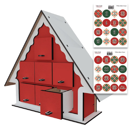 Міні адвент-календар Кроха на 7 днів, зібраний, Червоний-Білий, 24,5x30x8,6 см Міні адвент-календар Кроха на 7 днів, зібраний, Червоний-Білий, 24,5x30x8,6 см