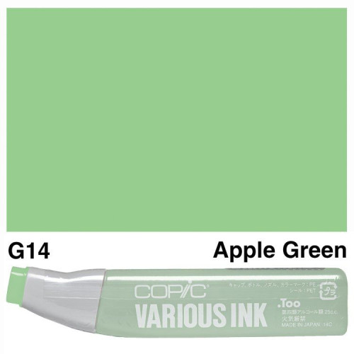 Чернила заправка для маркеров Copic Various Ink, G-14 Apple green (Яблочно-зеленый), 25мл
