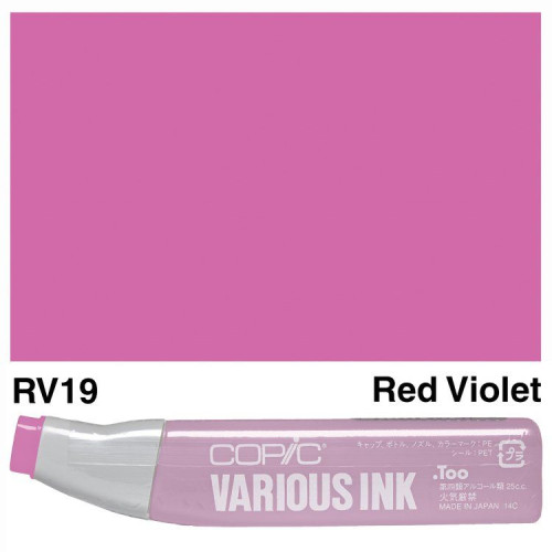 Чернила заправка для маркеров Copic Various Ink, RV-19 Pink (Розовый), 25мл