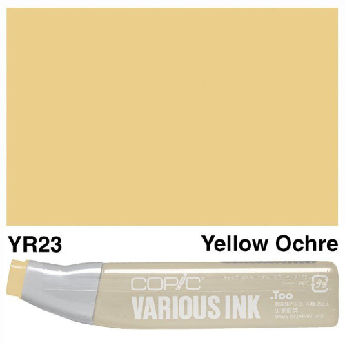 Чернила заправка для маркеров Copic Various Ink, YR-23 Yellow ochre (Жёлтая охра), 25мл