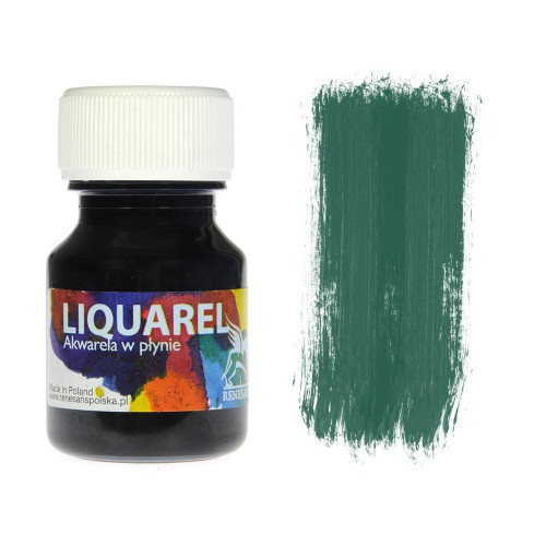 Жидкая акварельная краска Renesans LIQUAREL, 30 мл, №151 Настоящий зелёный