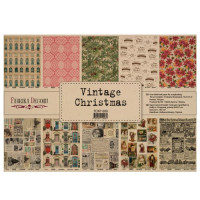 Набор односторонней крафт-бумаги для скрапбукинга Vintage Christmas, 42x29,7 см, 10 листов