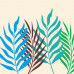 Набор рисования картины с трафаретом Листья пальмы, 20х20см, ROSA START