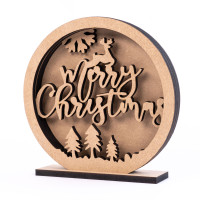 Настольная 3D композиция Marry Christmas, МДФ, 15х15см, ROSA Talent