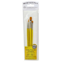 Набор кистей синтетика Royal Langnickel RSET-9123, 4 шт