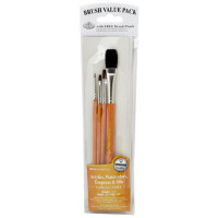 Набор кистей верблюд/соболь Royal Langnickel, 4 шт