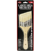 Набор кистей флейц щетина скошенные Royal Langnickel Large Area Brush Set, 3 шт