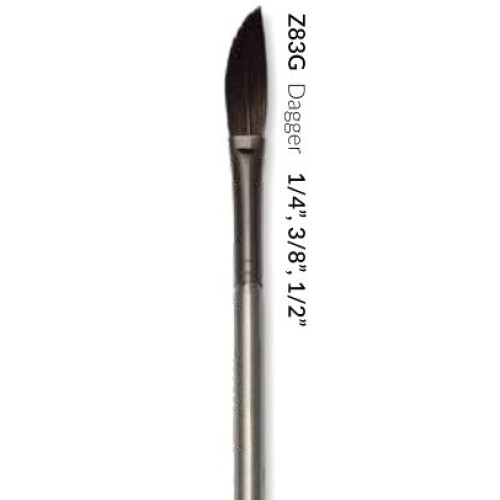 Кисть синтетическая акварельная №3-8, 10 мм., Zen, даггер, Royal Langnickel