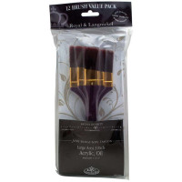 Набор синтетических кистей флейц скошенные Royal Langnickel RSET-9358, 3 шт Набор синтетических кистей флейц скошенные Royal Langnickel RSET-9358, 3 шт