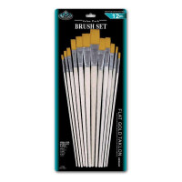 Набор кистей синтетика плоская Royal Langnickel RSET-9603, 12 шт Набор кистей синтетика плоская Royal Langnickel RSET-9603, 12 шт