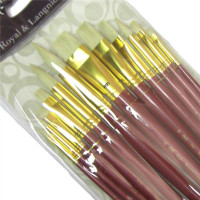 Набор кистей из щетины Royal Langnickel White Bristle, 12 штук