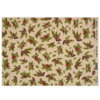 Лист крафт бумаги с рисунком Merry Christmas, №7, 42x29,7 см