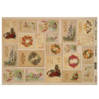 Лист крафт паперу з малюнком Merry Christmas, №10, 42x29,7 см