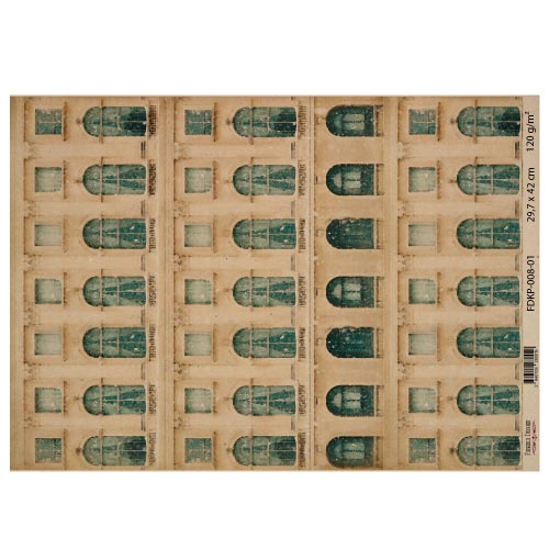 Лист крафт паперу з малюнком Vintage Christmas, №1, 42x29,7 см