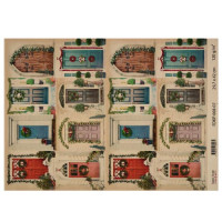 Лист крафт паперу з малюнком Vintage Christmas, №7, 42x29,7 см