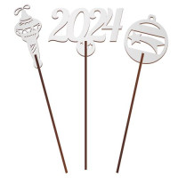 Топпер 2024 новогодний №293, Белый