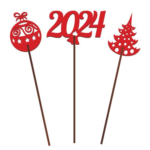 Топпер 2024 Новогодний, №295, Красный