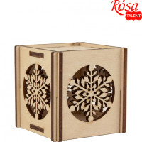 Підсвічник на ялинку Святкові вогники 1, фанера, 6х6х6 см, ROSA Talent