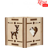 Підсвічник на ялинку Святкові вогники 2, фанера, 6х6х6 см, ROSA Talent