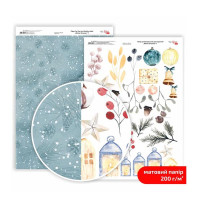 Бумага дизайнерская двухсторонняя матовая Winter Dreamer 7, 21х29,7 см, 200 г/м2, ROSA Talent