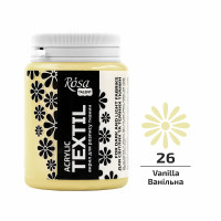 Краска акриловая для ткани, Ванильная 26, ROSA Talent, 80 мл