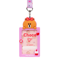 Силиконовый бейдж на ленте YES Line Friends Choco