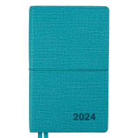 Ежедневник 12x20см Leo Planner датированный 2024 Glory бирюзовый