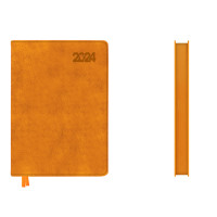 Щоденник А5 Leo Planner датований 2024 Case гірчичний 368 стор