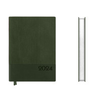 Щоденник А5 Leo Planner датований 2024 Velvet темно зелений