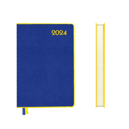 Щоденник А5 Leo Planner датований 2024 Patriot II жовто синій 368 стор