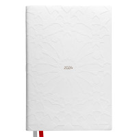 Щоденник А5 Leo Planner датований 2024 Saga білий 368 стор