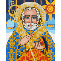 Картина за номерами з алмазною мозаїкою SANTI Святий Миколай 40*50 см ©mosyakart