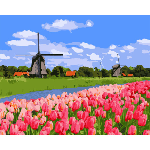 Картина по номерам Солнечный Амстердам SANTI, 40х50 см