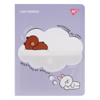 Папка на 20 файлов А4 YES с карманом Line Friends