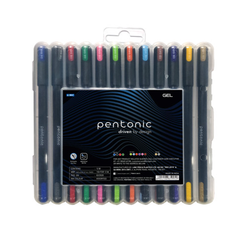 Набор гелевых ручек LINC Pentonic, 0,6 мм, 12 цветов