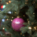 Новорічна куля Novogod‘ko, скло, 12 см, рожева, глянець, мармур