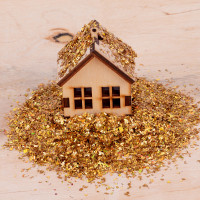 Снег искусственный Novogodko, золотой, 80 г